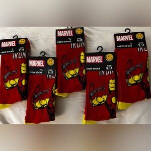 Marvel Iron Man Red Crew Socks